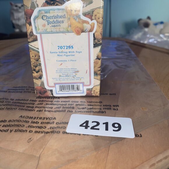 Enesco Cherished Teddies Christmas Figurine 2000 Bears In Santa Outfits Collecti - Picture 12 of 12